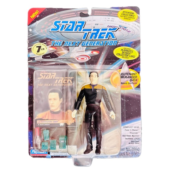 Star Trek The Next Generation LIEUTENANT CMDR DATA 1994 Playmates NEW - SEALED! - Picture 1 of 8